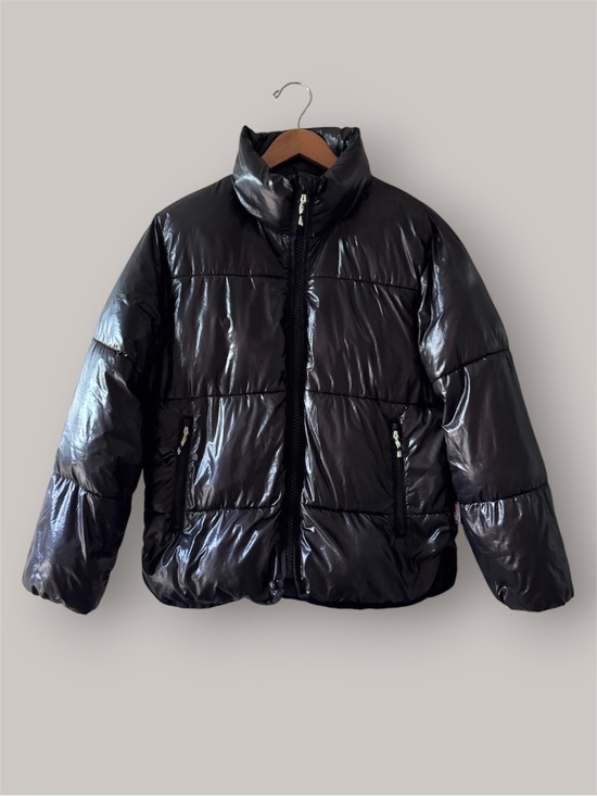 H&M Jackets & Blazers - H&M Glossy Black Thermolite Puffer Jacket XS S